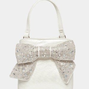 NWT, Betsey Johnson Wedding Glitteratzi Bow Rhinestone Purse....Gorgeous!